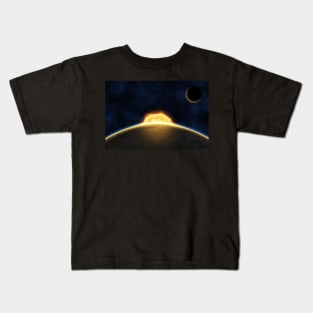 Exoplanet against bright star Kids T-Shirt